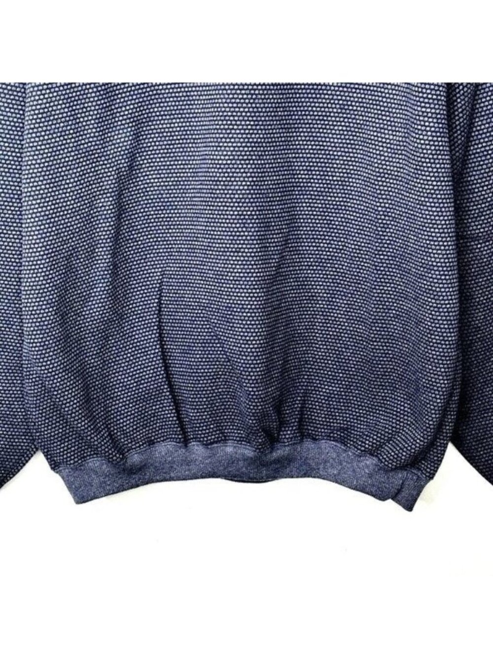 H.L. Miller Gold Sweater Mens L Vintage USA QS-9000 Textured Knit Pullover Blue - Picture 4 of 10